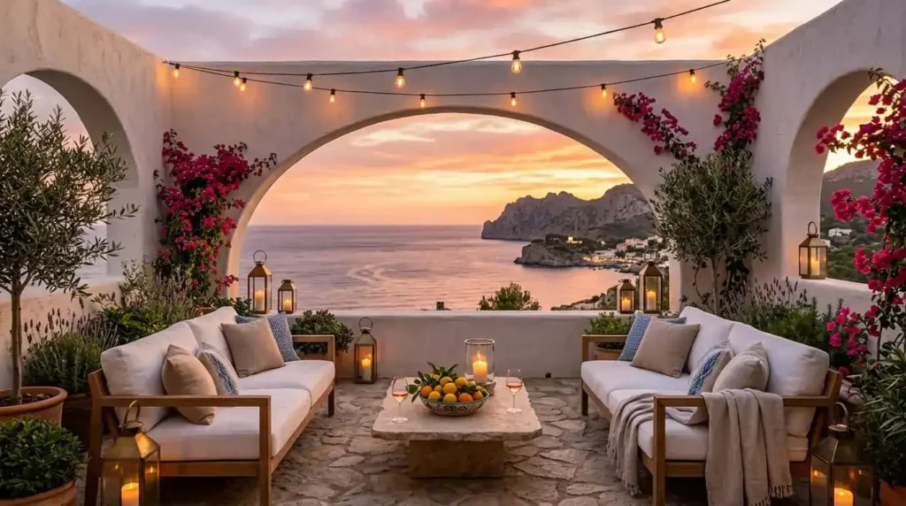 Summer sunset roof sitting area Summer Season