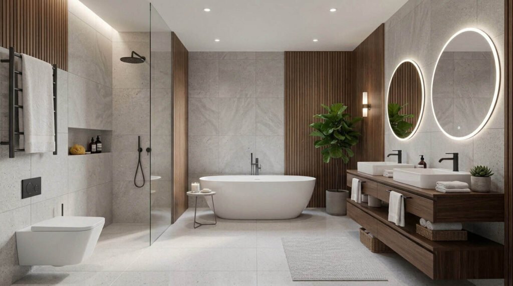 Luxury hotel style Modern and clean bathroom