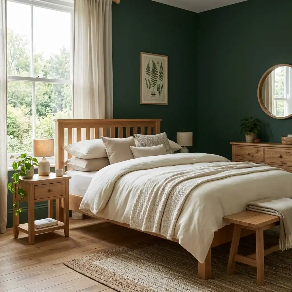 Forest green paint idea for a boys bedroom retreat