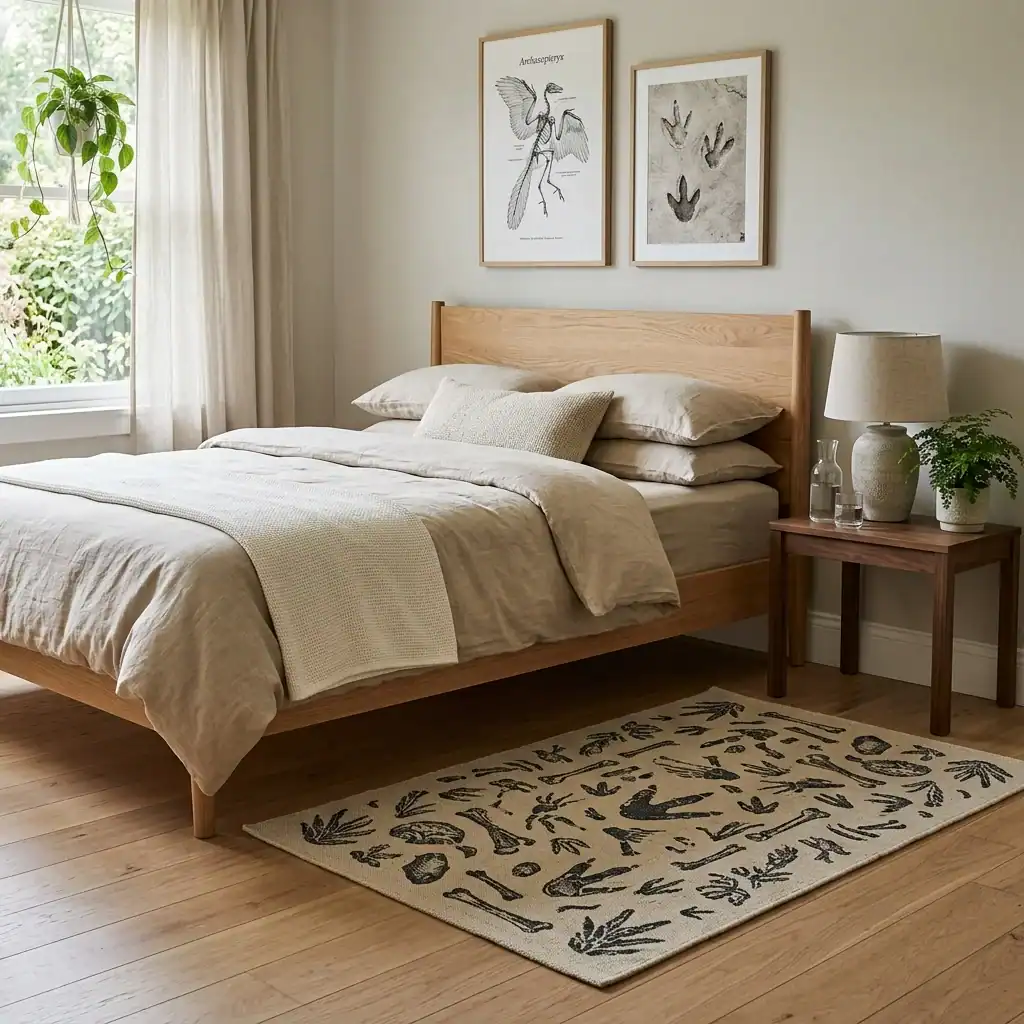 Subtle dinosaur accents in a toddler bedroom