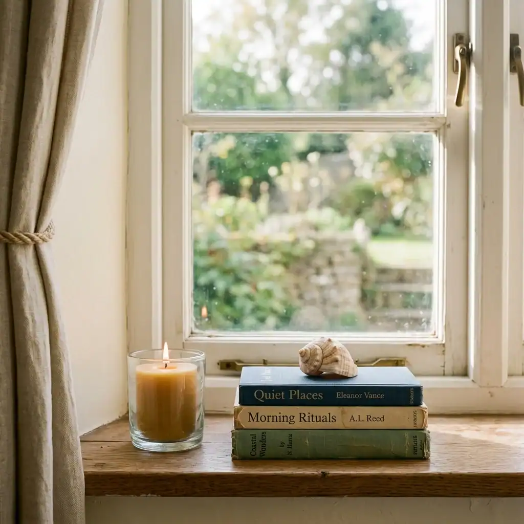 Signature cozy vignette styling idea for bathroom inspiration corner