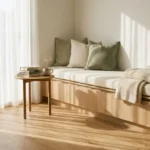 Cozy window reading nooks with cushions and warm natural light