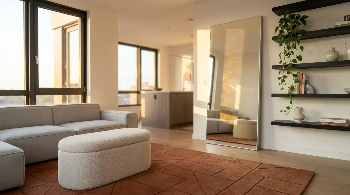 modern small apartment decorating ideas for a bright budget-friendly living room